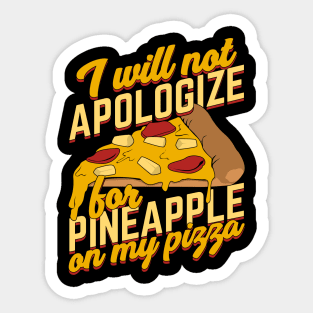 Funny Pineapple Pizza Lover Gift Sticker